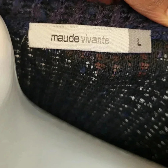 Maude Vivante Rachel Sweater with Plaid Overlay Mixed Media(L) - Picture 7 of 9